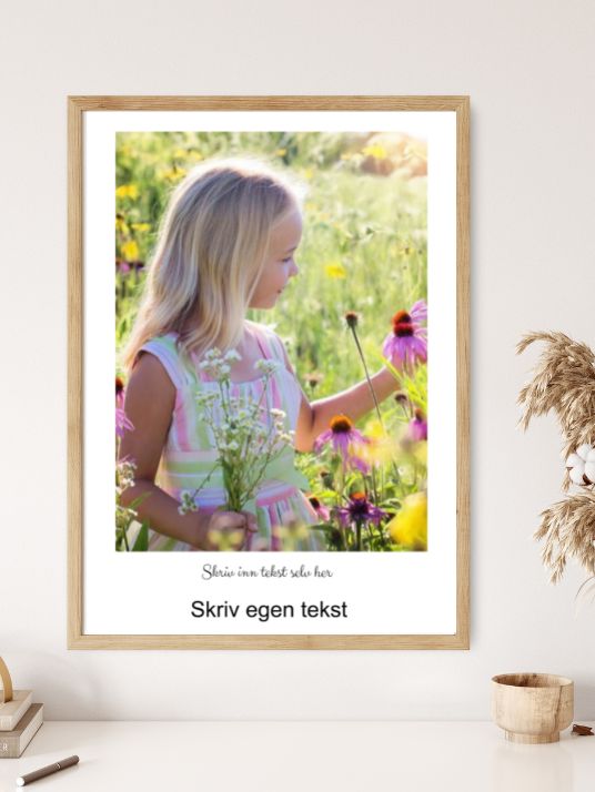 Create your own poster with color photo and text