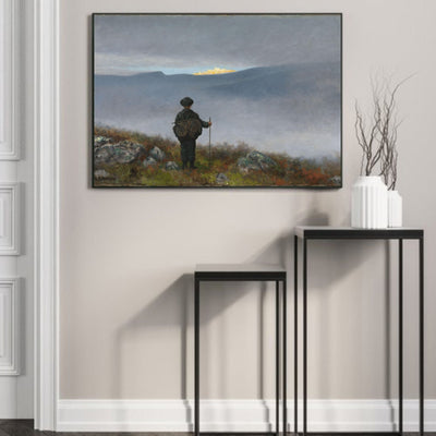 Langt, langt borte så han noe lyse og glitre, Theodor Kittelsen - Plakatbar.no