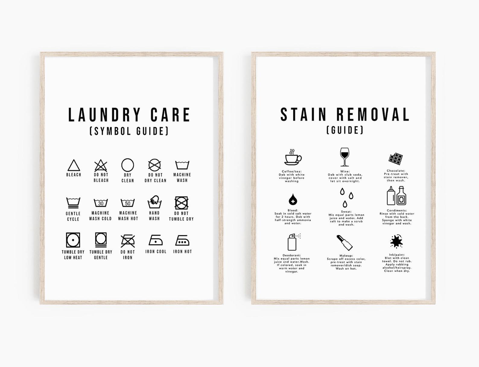 Laundry Care Poster - Hvit - Plakatbar.no