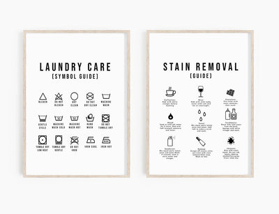 Laundry Care Poster - Hvit - Plakatbar.no