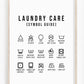 Laundry Care Poster - Hvit - Plakatbar.no
