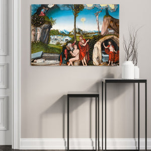 Law and grace, damnation and salvation, Lucas Cranach- Plakat - Plakatbar.no