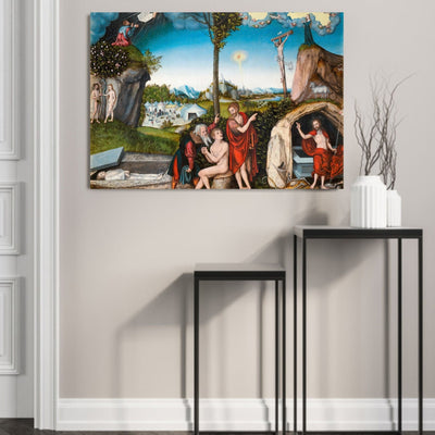 Law and grace, damnation and salvation, Lucas Cranach- Plakat - Plakatbar.no