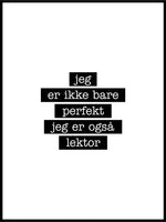 Lektor - Jeg er ikke bare perfekt Plakat - Plakatbar.no