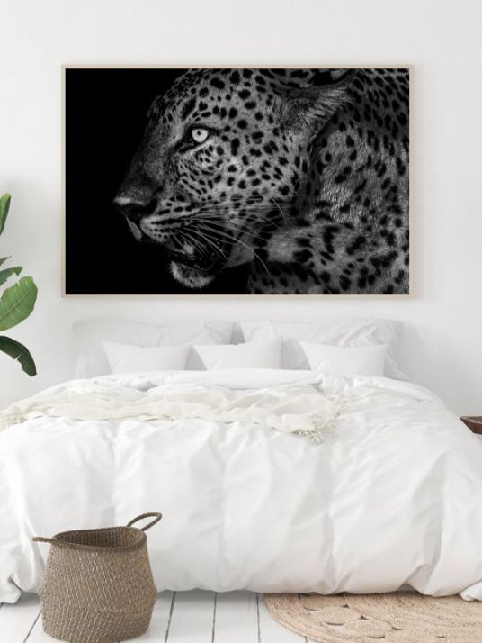 Leopard i natten - Plakat eller lerret