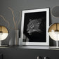 Leopard - sort bakgrunn - Plakat - Plakatbar.no