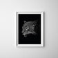Leopard - sort bakgrunn - Plakat - Plakatbar.no