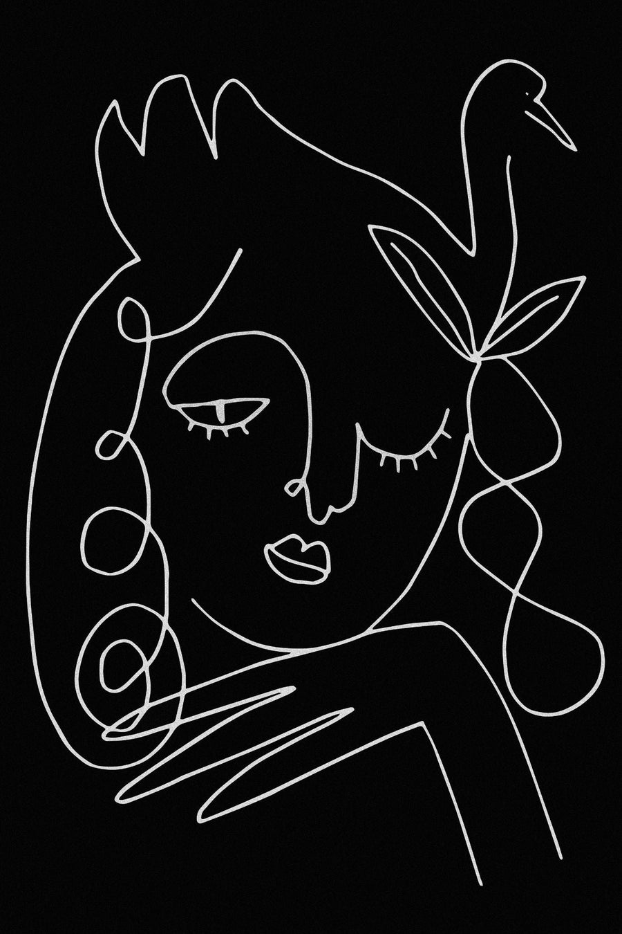 Lineart_swan_black_vector_005