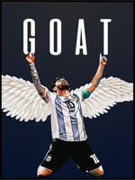 Lionel Messi Angel Wings GOAT - Plakat - Plakatbar.no