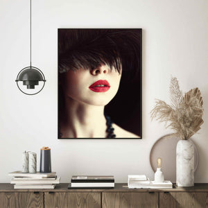Lips and feather - Poster - Plakatbar.no