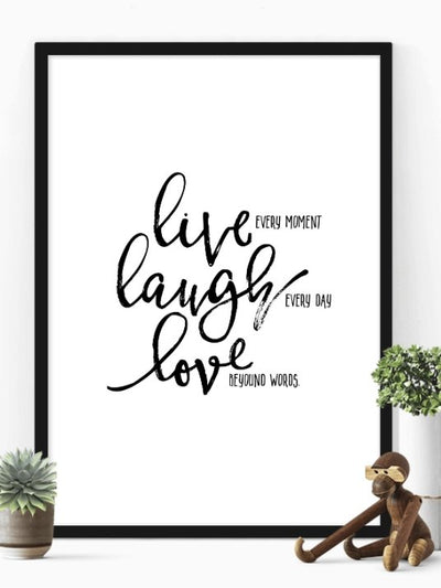 Live - Laugh - Love. Populær plakat - Plakatbar.no