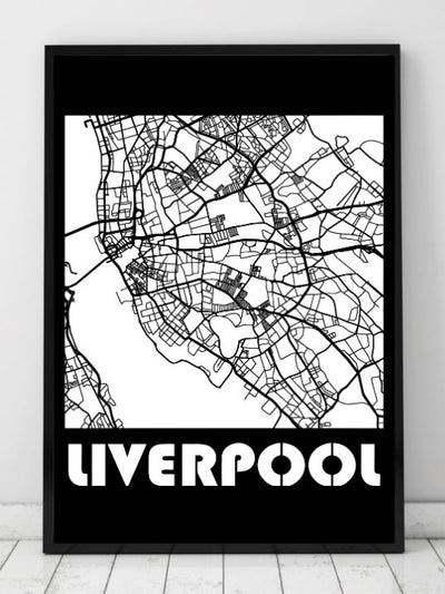 Liverpool byplakat - sort - Plakatbar.no