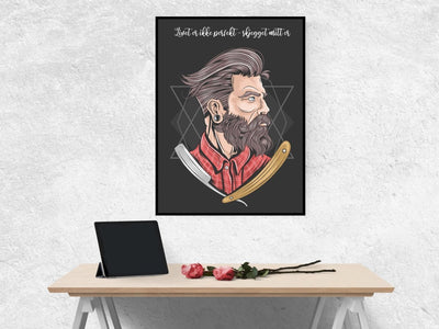 Livet er ikke perfekt - skjegget mitt er poster - Plakatbar.no