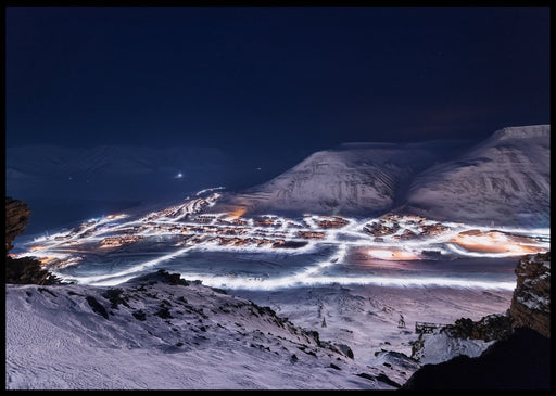 Longyearbyen om natten - Plakat - Plakatbar.no