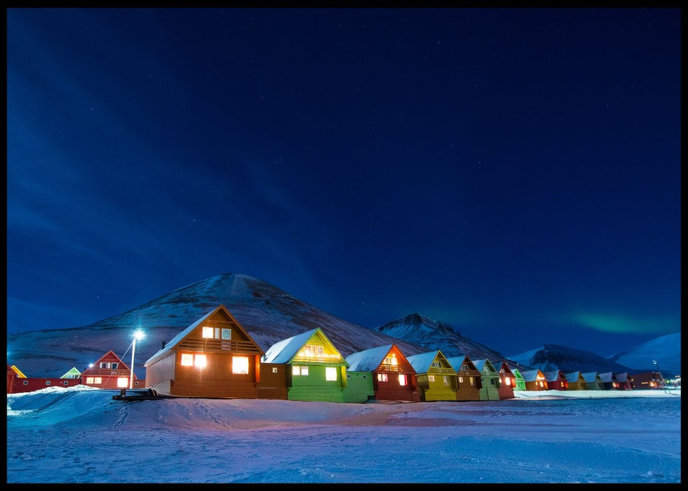Longyearbyen på Svalbard - Plakat - Plakatbar.no