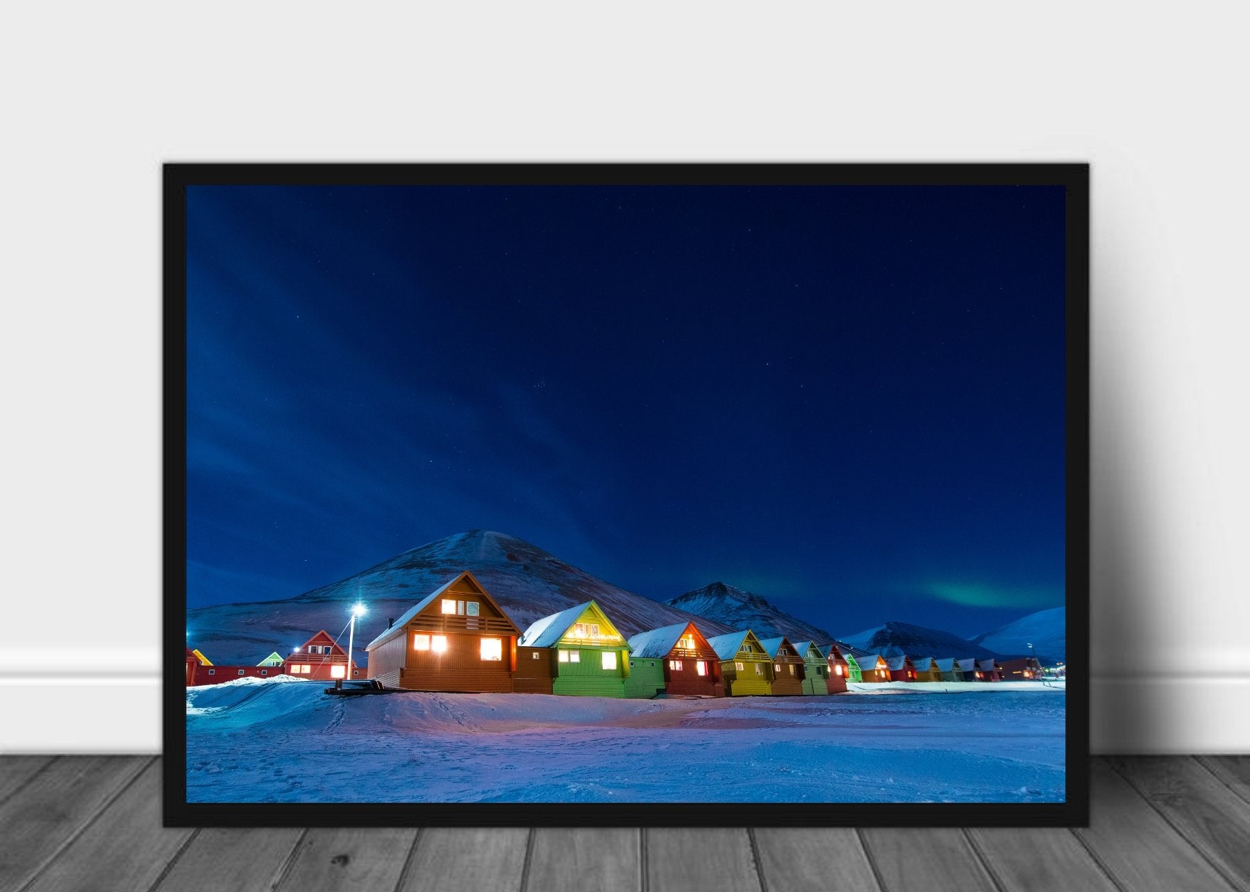 Longyearbyen på Svalbard - Plakat - Plakatbar.no