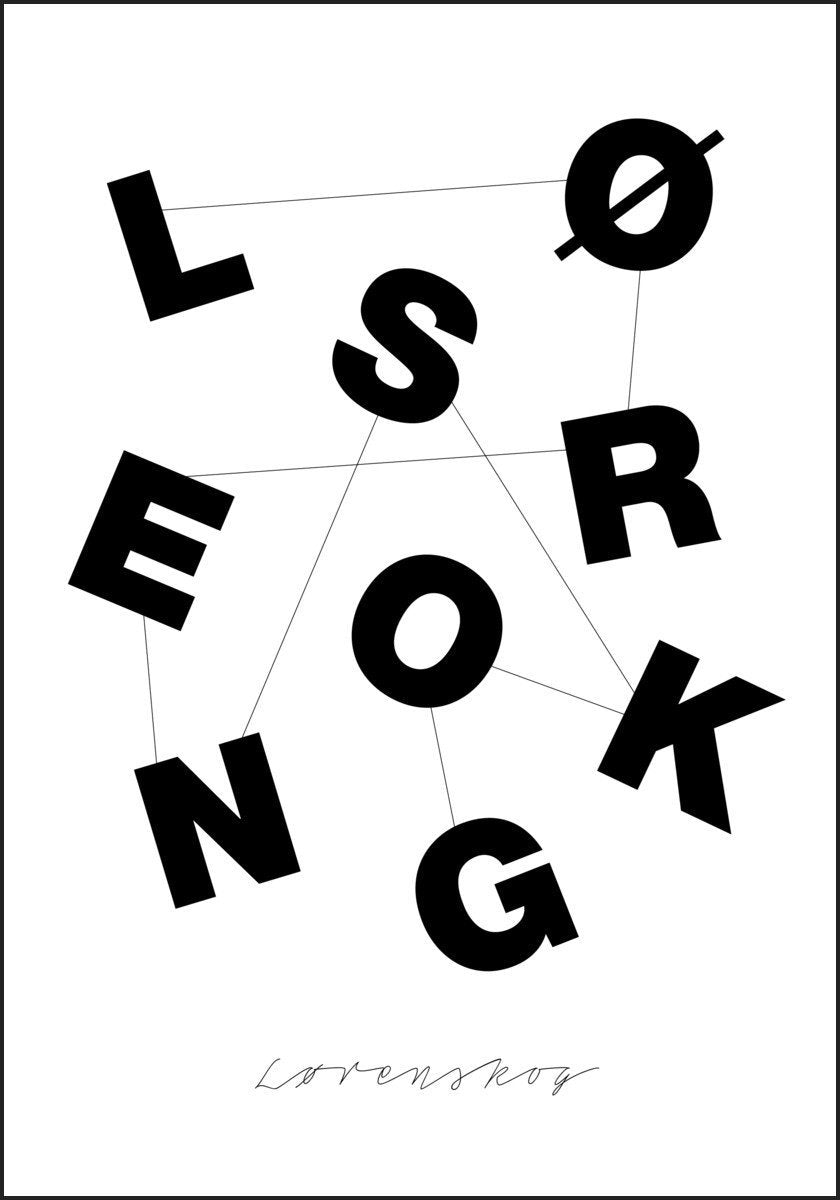 Lørenskog - Typografi Plakat - Plakatbar.no