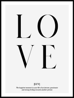 Love - Definisjonsplakat - Plakatbar.no