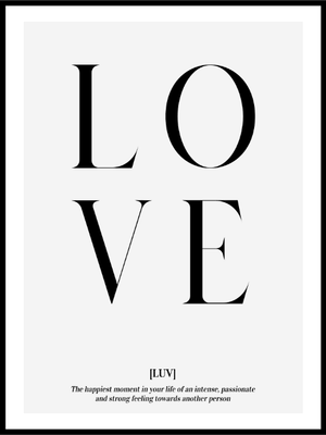 Love - Definisjonsplakat - Plakatbar.no