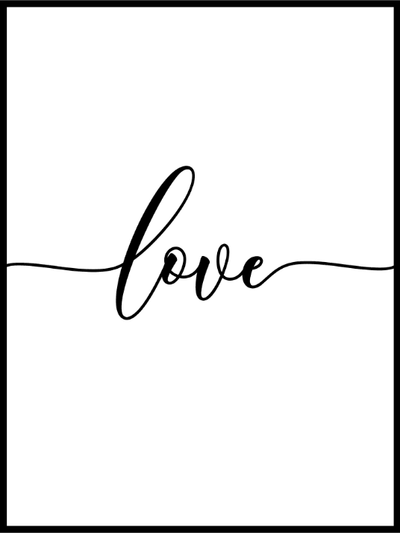 Love - Typoplakat - Plakatbar.no