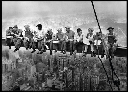 Lunch atop a Skyscraper - Plakat eller lerret - Plakatbar.no