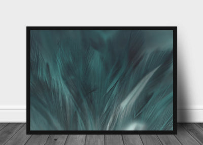 Luxury Bird Feathers Black color Poster - Plakatbar.no