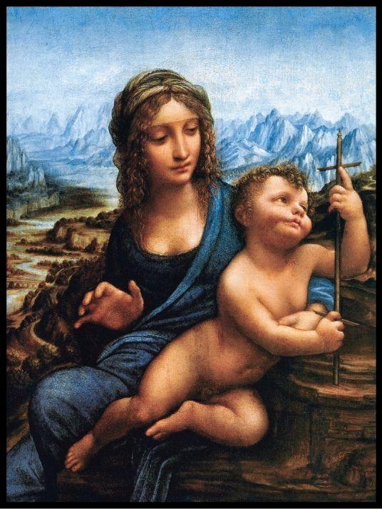Madonna av Yarnwinder, Leonardo da Vinci- Plakat