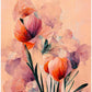 Abstract Coral Flowers (Peach)
