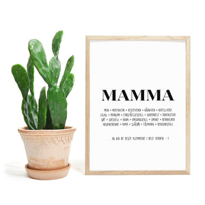 Mamma plakat. En morsom oversikt over mammarollen - Plakatbar.no