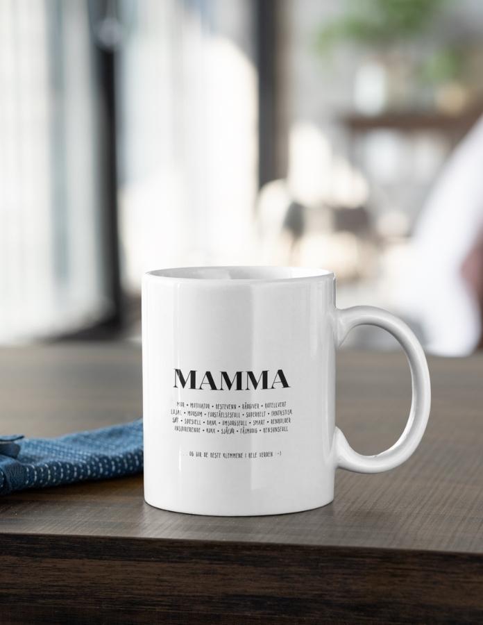 Mom mug. A fun overview of the role of mother