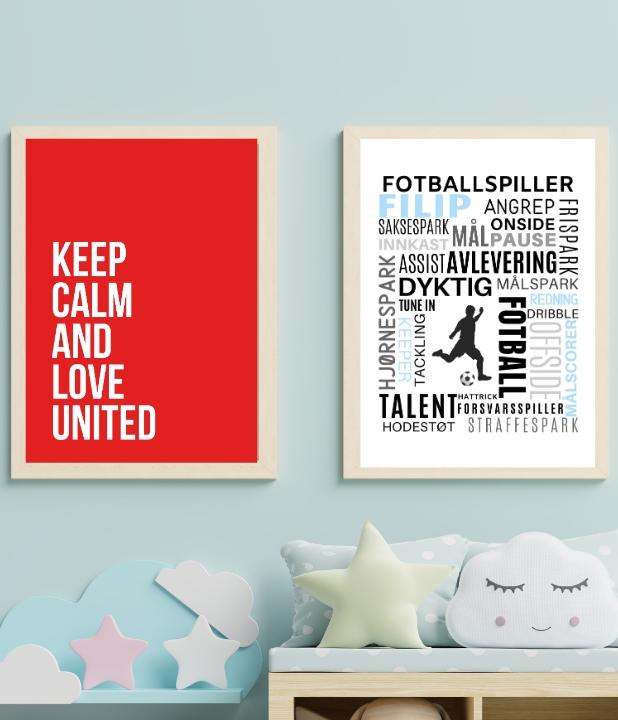 Manchester United - Keep Calm and Love United poster - Plakatbar.no