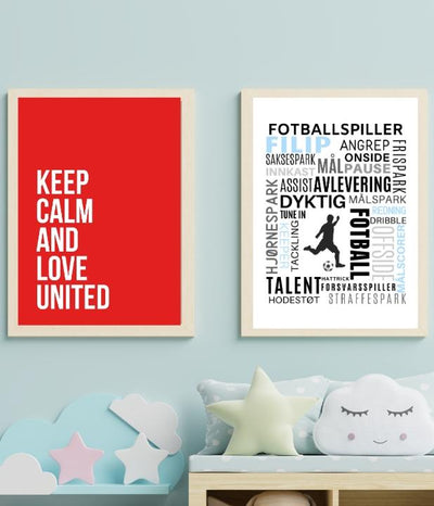 Manchester United - Keep Calm and Love United poster - Plakatbar.no