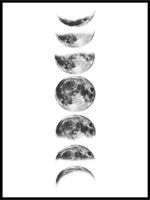 Månefasene - plakat - Plakatbar.no