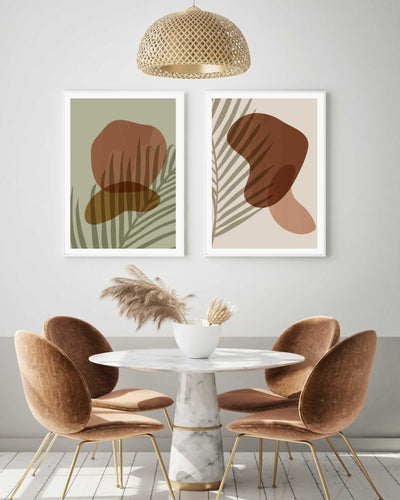 Marble Brown Abstract Poster 01 - Plakatbar.no