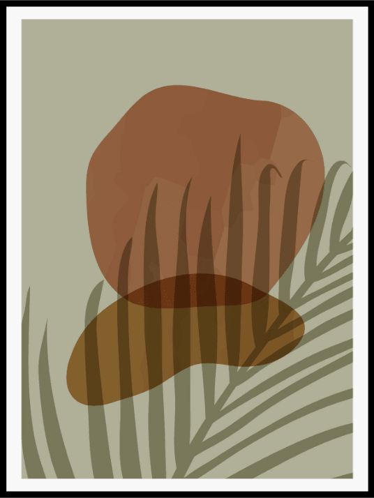 Marmorbrun abstrakt plakat 01