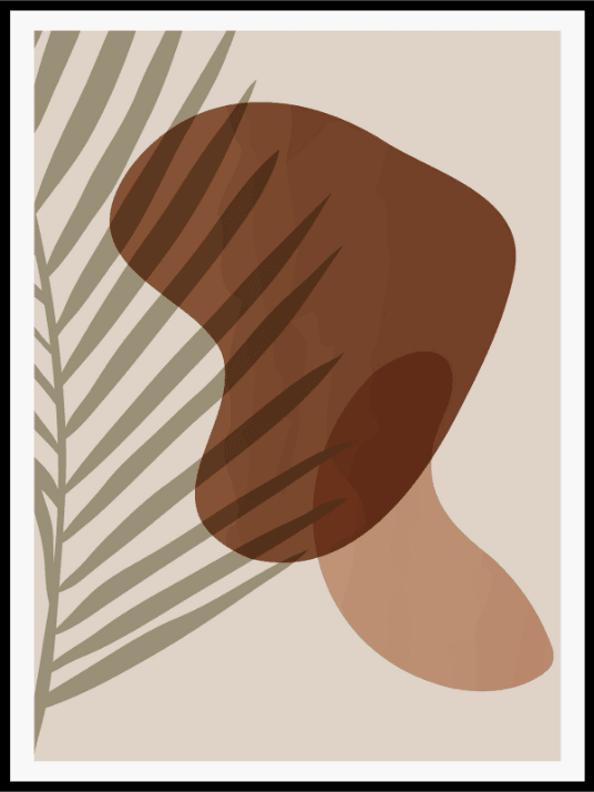 Marmorbrun abstrakt plakat 02