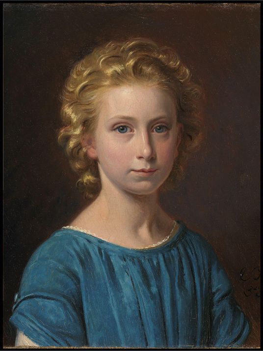 Margrethe Vullum as a child - Constantin Hansen - poster or canvas