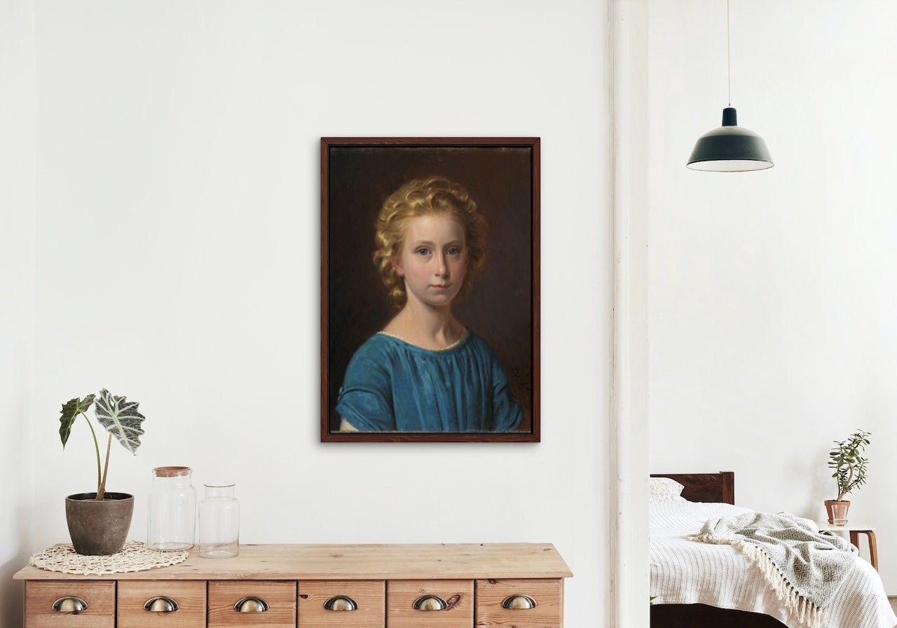 Margrethe Vullum som barn - Constantin Hansen - plakat eller lerret - Plakatbar.no