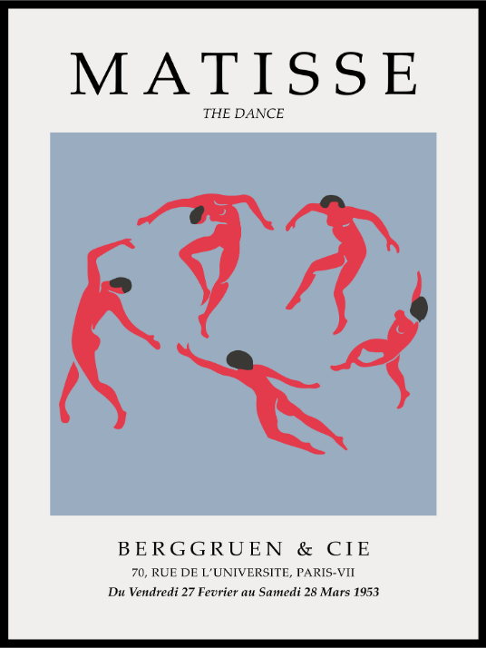 Matisse Blue Dance Poster - Plakatbar.no