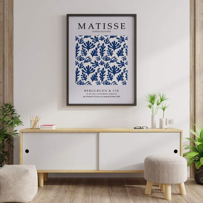 Matisse Cut Out Blue&White - Plakat - Plakatbar.no