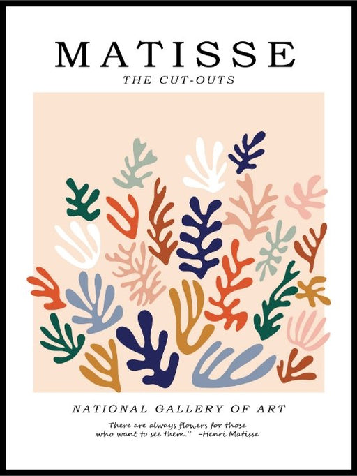 Matisse Cut Outs Coral Poster - Plakatbar.no