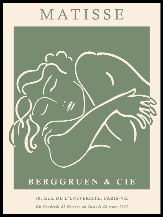 Matisse Nude Orange Woman - Plakat - Plakatbar.no