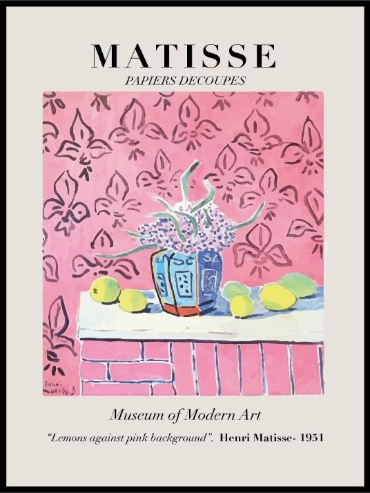 Matisse - Pink Lemon Poster