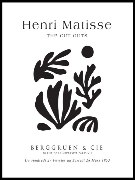 Matisse Plants - Black/White Poster