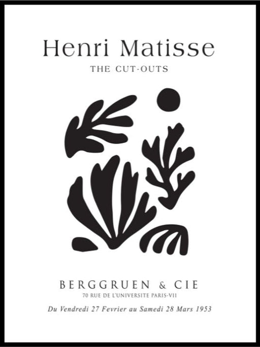Matisse Plants - Black/White Poster - Plakatbar.no