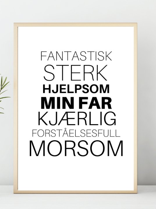 Min far - Plakat - Plakatbar.no