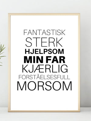 Min far - Plakat - Plakatbar.no