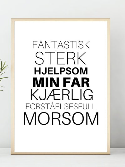 Min far - Plakat - Plakatbar.no