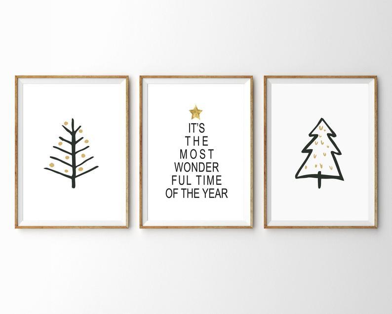 Minimalistisk Juletre - juleplakat - Plakatbar.no