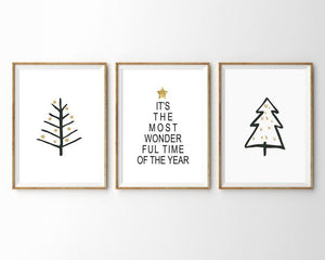 Minimalistisk Juletre - juleplakat - Plakatbar.no